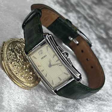 SEIKO tank ヴィンテージ 稼働品 美品 Vintage Rare Seiko Tank Circa 1987 Copper Alloy Case Men's