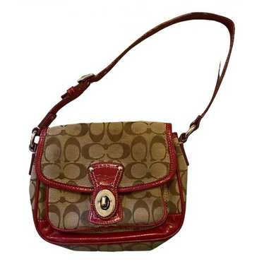 バッグ coach one shoulder brown signature 8K01 COACH One Shoulder Bag, Signature Handbag Canvas Leather