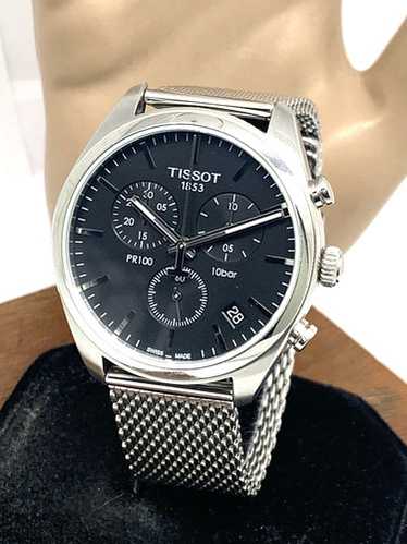 【極美品】TISSOT PR100 スポーツクロノ ブラックダイヤル デイト 熱狂と瞬間を切り取った腕時計」世界的サイクルレースの情熱を