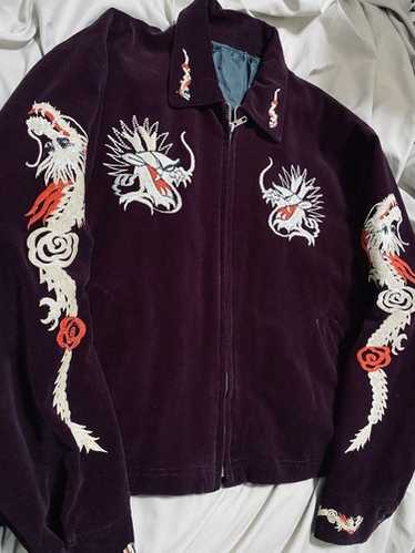 ジャケット・アウター 50s souvenir jacket velveteen 1950s Vintage Souvenir Japan Velvet Jacket Sukajan - Etsy