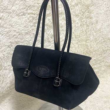 UmmTOD'S トッズCorniche Waveハンドバッグ　レザー Tod's Black Leather Corniche Wave East-West Shoulder Bag
