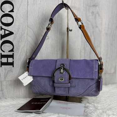 バッグ Coach suede soho purple Hand Bag Coach soho purple suede - Gem