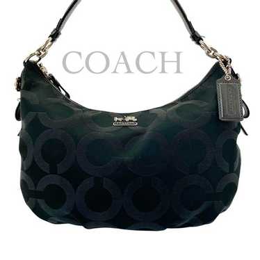 COACH　signature　hobo　halfmoon 　shoulder Stored Items Coach Shoulder Bag Half Moon One Black | eBay