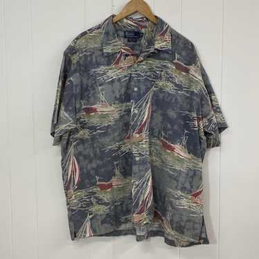 Polo by RalphLauren 開襟シャツ VintageCamp Vintage Polo Ralph Lauren Camp Surf Print Aloha Hawaiian