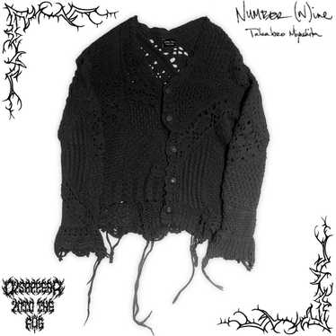 トップス 00s NUMBER(N)INE damage NUMBER (N)INE tシャツ HARD WASH DAMAGE CLASSIC LOGO T-SHIRT