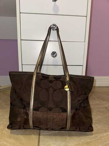 極美品✨vintage coach old bag TOTO brown Vintage Coach Dark Brown Glove Tanned Distressed Leather