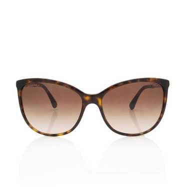 【美品】CHANEL ブラウン キャットアイ サングラス vintage CHANEL Chanel Sunglasses Coco Mark CC Logo Tortoise Shell