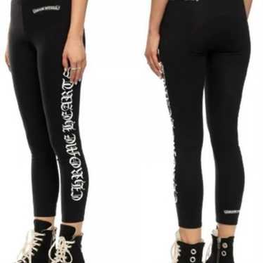 Chrome Hearts Leggings Logo×Black Msize Chrome Hearts Logo Leggings Black/Grey Multilogo - SS23 - US