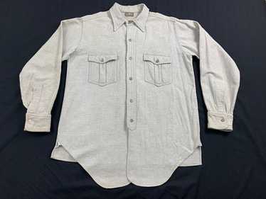 40s〜50s Bluechambrayworkshirt Vintage shirt, 1940s work shirt, 1940s chambray shirt… - Gem