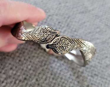 Vintage snake clamper bracelet - Gem