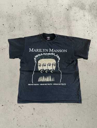 【00s】MARILYN MANSON vintage tシャツgiant XL 古着 00s USA製 Marilyn Manson BIG フォト ハード ロック