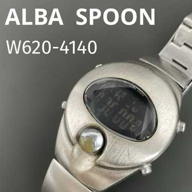 SEIKO ALBA SPOON W620-4140 INGOT ゴールド RARE VINTAGE 90S ALBA BY SEIKO SPOON INGOT DIGITAL WATCH