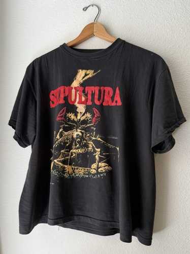 90s SEPULTURA ツアーtシャツ New 90's Sepultura Third World Posse 1992 Tour Band Tee
