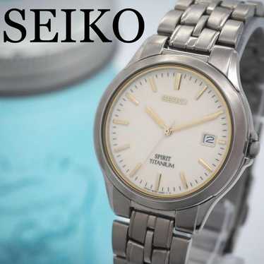 時計 SEIKO SPIRIT 7N33-5A30 TITANIUM QUARTZ ❌❌❌ Seiko Spirit Vintage Day Date Ref. 7N33-5A50 Quartz
