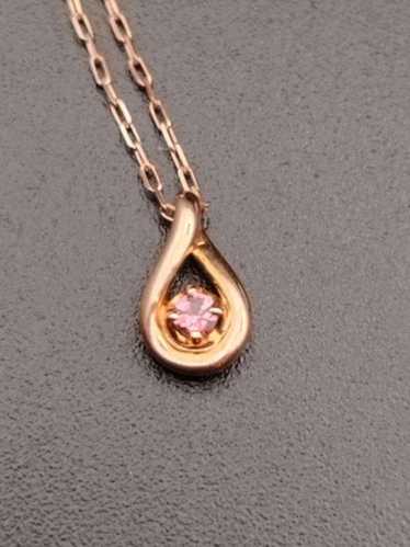 K10ローズゴールド MINI HALO NECKLACE K10ローズゴールド MINI HALO NECKLACE Diamond Halo Necklace 1