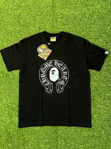 クロムハーツ CH BAPE Tシャツ A BATHING APE×Chrome hearts】ロゴデザインコラボTシャツ
