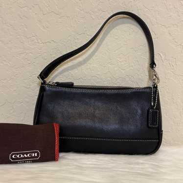 バッグ Coach Baguette Hampton Semi Demi Bag Coach Baguette Hampton Semi Demi Bag Leather Canvas Pink E86