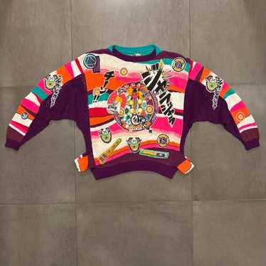 トップス yamamoto kansai knit parka hoodie 80's Rare!!! Vintage KANSAI O2 Kansai Yamamoto Japanese Brand
