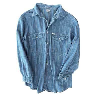 【Guess】90s vintage デニムシャツ ハーフジップ Guess】アメリカ製 90s vintage デニムシャツ ハーフジップ