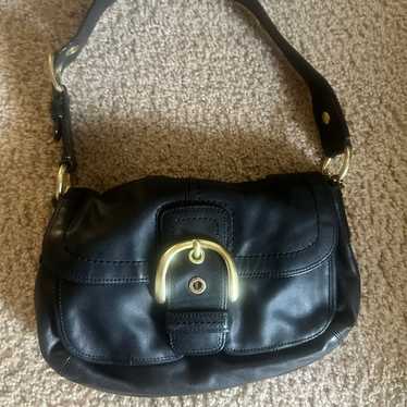 バッグ Vintage coach bag all leather soho black s-l400.jpg