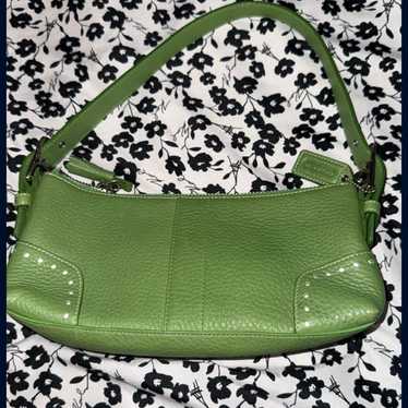バッグ 727 vintage old coach shoulder bag green Extremely Rare Made In USA Old Coach 4115 Shoulder Bag Green