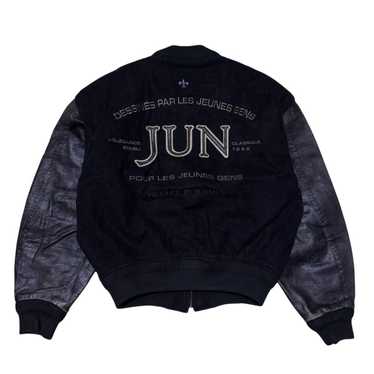 【80s】Jun Men Black Suede Jacket Blousons Jun men leather jacket - Gem