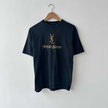 YVES SAINT Tシャツ Sサイズ ロゴ LAURENT Ysl Yves Saint Laurent Big Logo T-Shirt Blue Size S | eBay