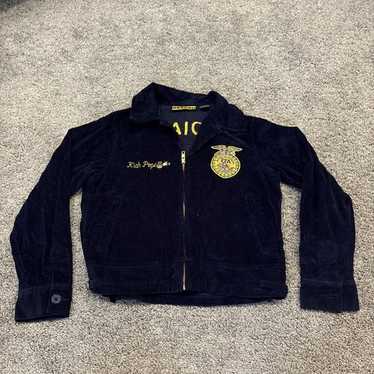 70s FFAジャケット　バッチ付き　USA製　キョンキョン FFAジャケット WISCONSIN NEW HOLSTEIN
