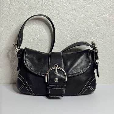 バッグ Coach y2k Soho Black Leather Handbag Vintage COACH Y2K Black Leather Pleated Soho Shoulder