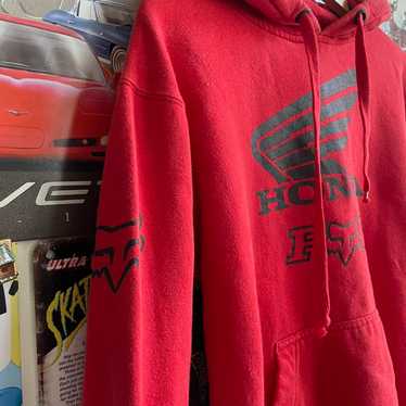 HONDA FOX RACINGパーカー レッド Ｌサイズ クレイスミス。 HONDA FOX RACINGパーカー レッド Lサイズ クレイスミス