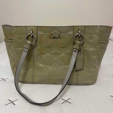 バッグ Vintage Coach Shoulder Tote Bag Green Coach Vintage Tote Bag, Yellow and Lime Green | eBay