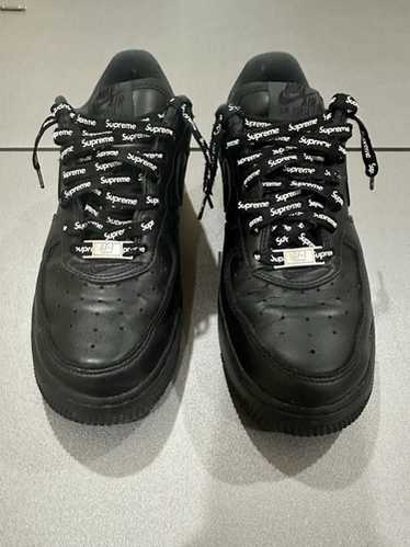 supreme AF1 黒 Supreme X Air Force 1 Mid 'Box Logo Triple Black' - Nike