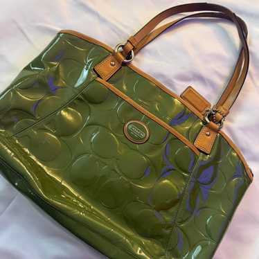 バッグ Vintage Coach Old Leather Handbag Green s-l400.jpg