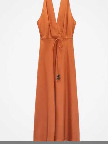 Zara orange linen dress - Gem