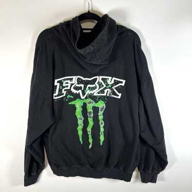 FOX MONSTER Y2K 前面プリント コラボプルオーバーパーカー 黒 L Y2k monster energy fox - Gem