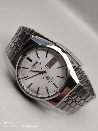 SEIKO TYPE II 7123-8100 DAINIヴィンテージクォーツ Vintage Seiko Type II 7123-8100 Gray Linen Dial Quartz Men's
