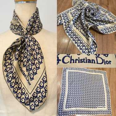 Christian Dior シルクストール トロッター青系 サイズ65×65 楽天市場】ChristianDior クリスチャンディオール スカーフ