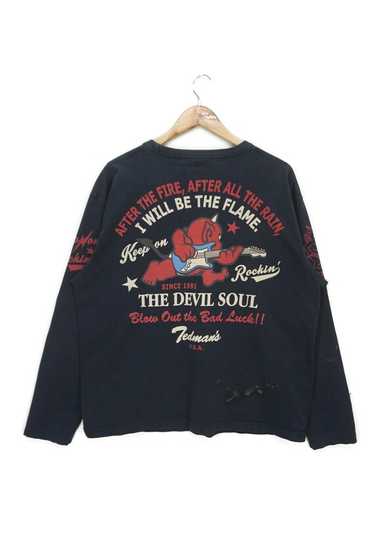 Ted Company Lucky Red Devils ジャケット Wool/Leather Letterman Lucky Devil Tedman Varsity Jacket