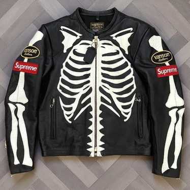 Supreme Vanson LeatherBones Jacket黒M Supreme Vanson Leathers Perforated Bomber Jacket (SS20) - $788
