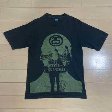 トップス 90s old stussy skull S logo tee Vintage 90s Stussy Usa Skater White T Shirt Medium
