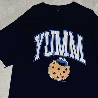 トップス 90s COOKIE MONSTER JUST EAT IT COOKIE Vintage 90s Cookie Monster Just Eat It Nike Parody Tshirt