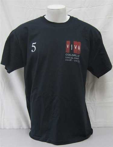 Cold play 「Viva la Vida 」tour t-shirt Coldplay 2009 Viva La Vida Tour Double-Sided Licensed
