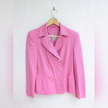 ESCADA ピンク ダブルブレストジャケット 36 Pink vintage escada blazer - Gem