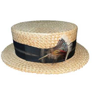 即購入ok！！the barnnet Straw Boater Hat Straw Boater Hat at Amazon Women's Clothing store
