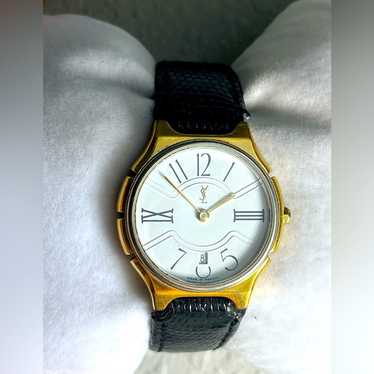 時計 ysl  yes saint laurent watch Vintage YSL Yves Saint Laurent Watch Quartz Men's | Depop