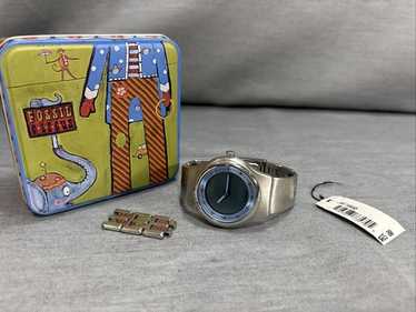 レア vintage fossil big tic y2k Archive Rare y2k FOSSIL Big Tic Watch, White w/ Steel Strap, JR-7843