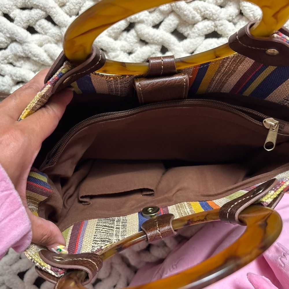 Relic by Fossil Multicolor Stripe Canvas Shoulder… - image 4