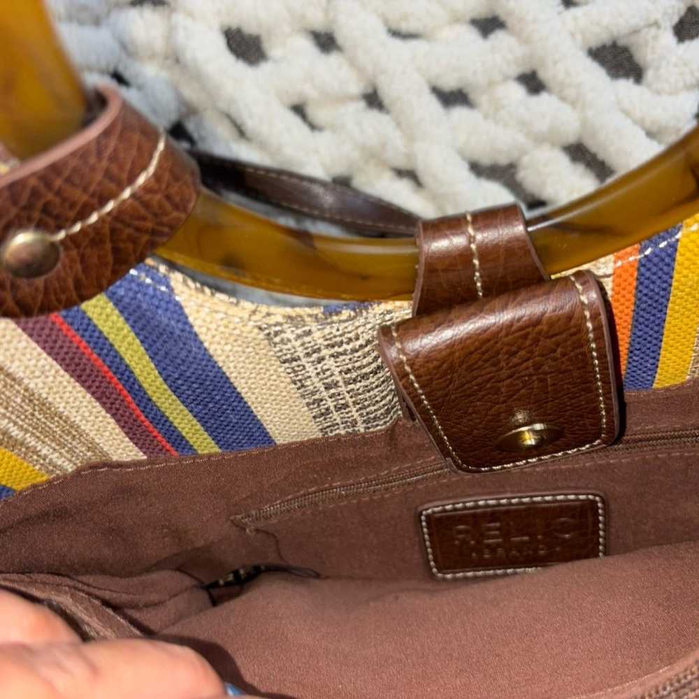 Relic by Fossil Multicolor Stripe Canvas Shoulder… - image 5