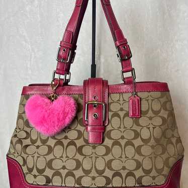 バッグ Coach Hampton Signature Hobo Bag Pink COACH Hamptons Hobo Bag in Pink | Lyst