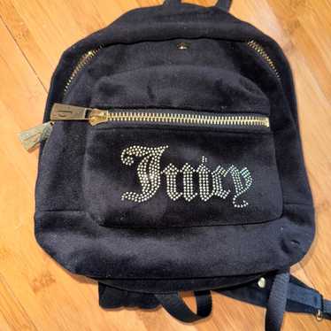新品＊正規品 Juicy Couture ミニリュック ベロア スエード 黒 Juicy couture mini backpack black Look stylish | Depop